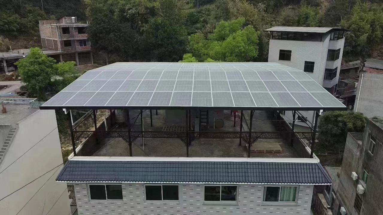 舞钢15kw+10kwh自建别墅家庭光伏储能系统